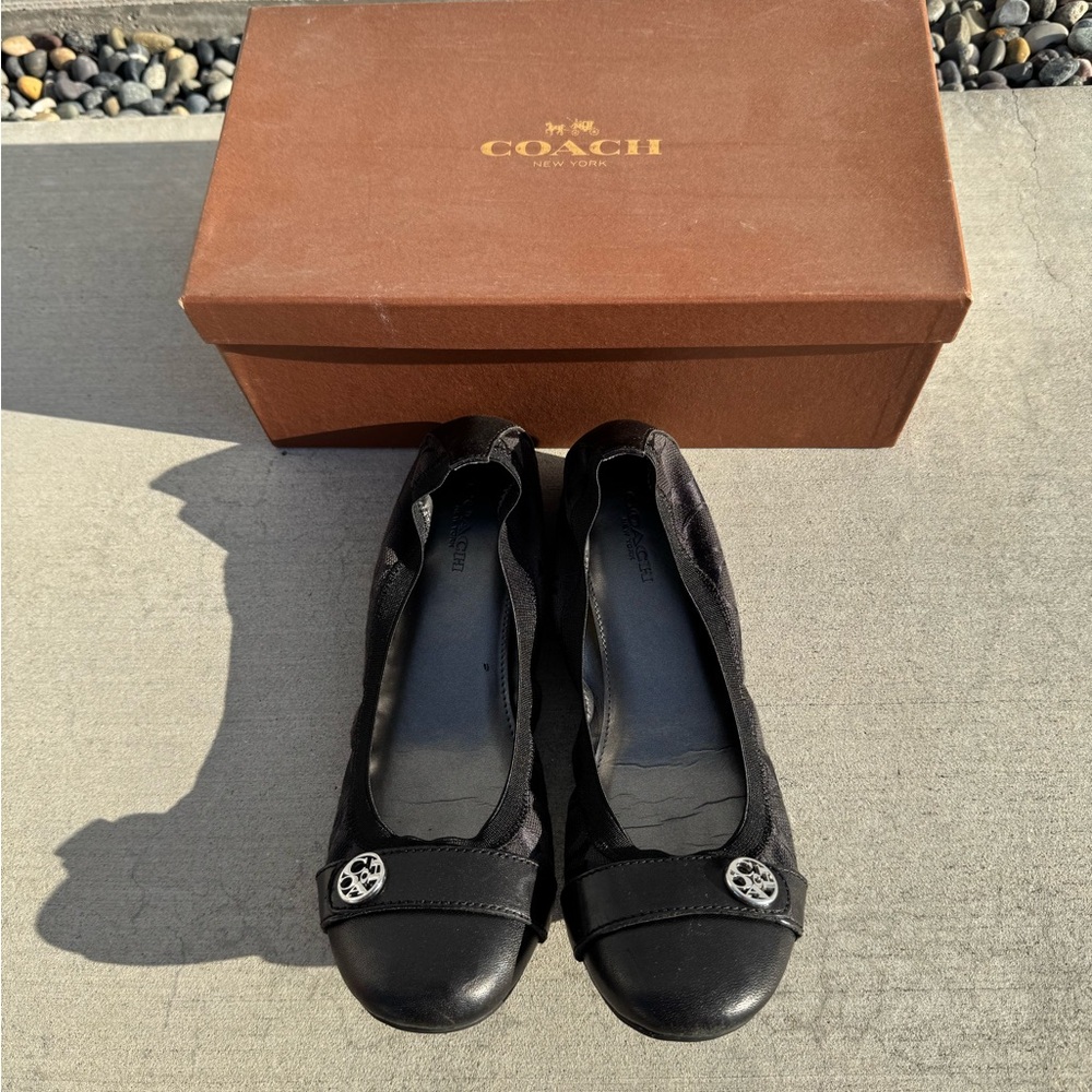 Coach Women's Black Ballet Flats